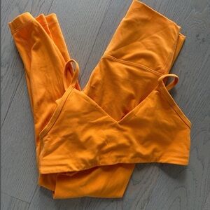 Aritzia- TNA Orange Activewear Set - Bra & Leggings